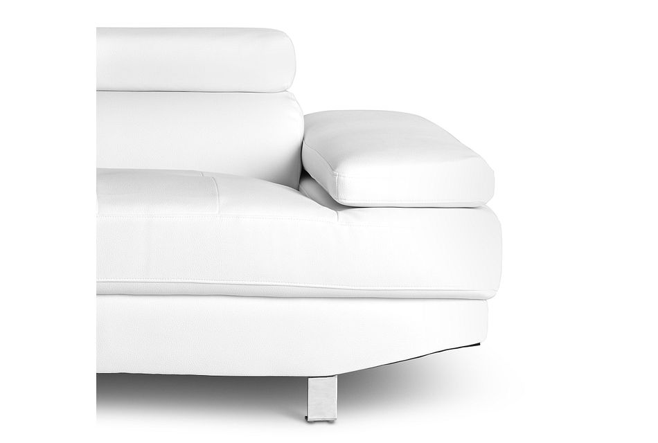 Zane White Micro Left Chaise Sectional